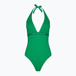 Dámské jednodílné plavky Tommy Hilfiger Halter Rp olympic green