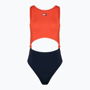 Dámské jednodílné plavky  Tommy Jeans Cut Out One Piece hot heat