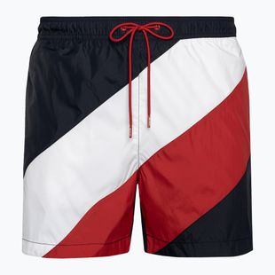 Pánské plavecké šortky  Tommy Hilfiger Medium Drawstring Diag desert sky