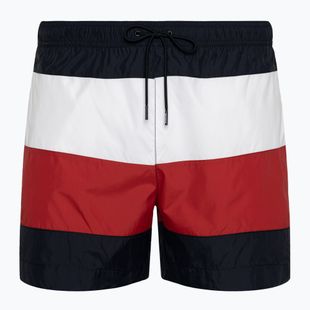 Pánské plavecké šortky  Tommy Hilfiger Medium Drawstring Bold Flag desert sky