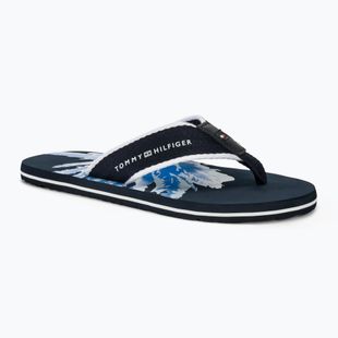 Pánské žabky Tommy Hilfiger Palm Print Beach Sandal desert sky