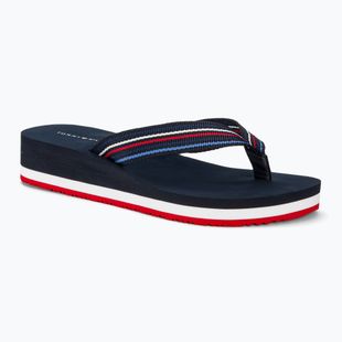 Dámské žabky  Tommy Hilfiger Wedge Stripes Beach Sandal space blue