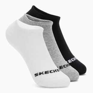 Dětské ponožky SKECHERS Non Terry No Show 3 páry white/grey