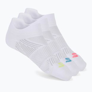 Dámské ponožky SKECHERS Toe/Heel Terry Low Cut 3 páry white/bright blue