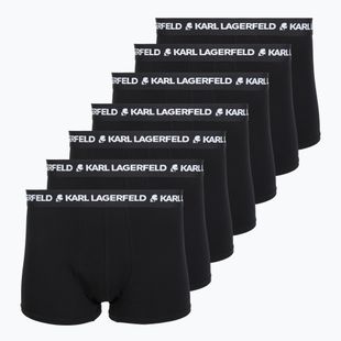 Pánské boxerky KARL LAGERFELD Logo Trunk 7 párů black