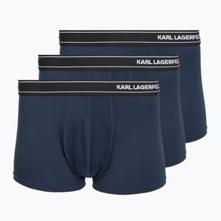 Pánské boxerky KARL LAGERFELD Stripe Logo Micro Trunk 3 páry mood indigo