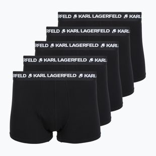 Pánské boxerky KARL LAGERFELD Logo Trunk 5 párů black