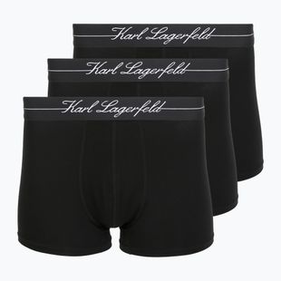 Pánské boxerky KARL LAGERFELD Hotel Karl Lyocell Trunk 3 páry black