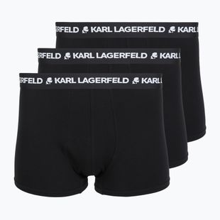 Pánské boxerky KARL LAGERFELD Logo Trunk 3 páry black