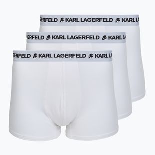 Pánské boxerky KARL LAGERFELD Logo Trunk 3 páry white