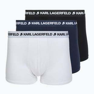 Pánské boxerky KARL LAGERFELD Logo Trunk 3 páry black/white/navy