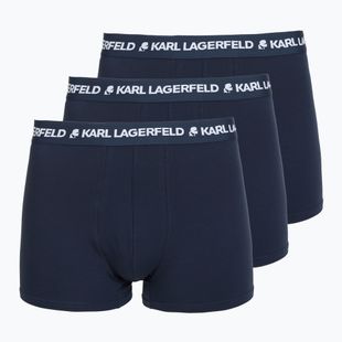 Pánské boxerky KARL LAGERFELD Logo Trunk 3 páry navy