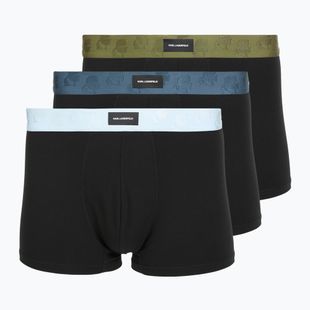 Pánské boxerky KARL LAGERFELD Kameo Logo Trunk 3 páry midnight/clear sky/olive