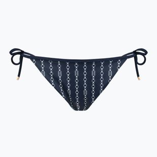 Spodní díl plavek Tommy Hilfiger Cheeky String  Side Tie Print flag chain dark night navy