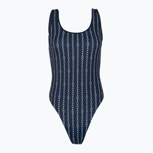 Dámské jednodílné plavky Tommy Hilfiger One Piece Print (Ext) flag chain dark night navy