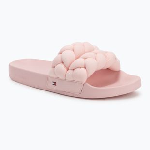 Dámské nazouváky Tommy Jeans Braided Slide delicate pink