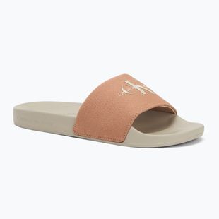 Dámské nazouváky  Calvin Klein YW0YW01835 Slide Monogram Wn tuscany/eggshell