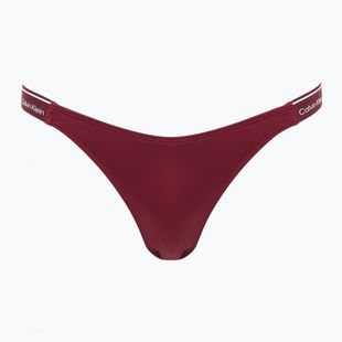 Spodní díl plavek Calvin Klein KW0KW02732 Curved Delta Bikini plum glaze