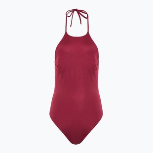 Dámské jednodílné plavky Calvin Klein  KW0KW02733 High Neck - RP plum gaze
