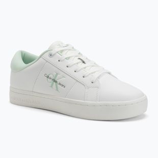 Dámské boty Calvin KleinYW0YW01444 Classic Cupsole Lowlaceup Lth Wn bright white/moonlight jade