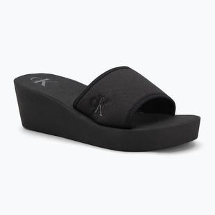 Dámské nazouváky Calvin Klein YW0YW01725 Beach Wedge Slide Canvas triple black
