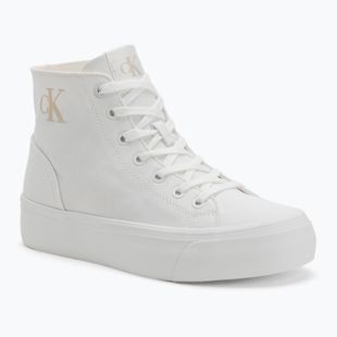 Dámské tenisky Calvin Clain YW0YW01764 Vulc Flatform Mid Cv Mg triple bright white