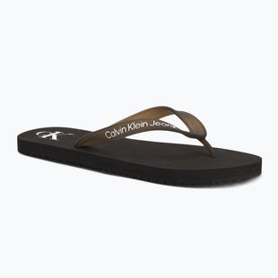 Pánské žabky Calvin Klein YM0YM01267 Beach Sandal Transparent Tpu black/bright white