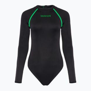 Dámské jednodílné plavky Calvin Klein KW0KW02790 Intense Power Move Rashguard One Piece pvh black