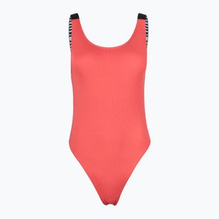Dámské jednodílné plavky Calvin Klein KW0KW02754 Intense Power Rib Scoop Back One Piece-RP dazzling coral