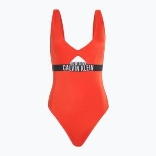 Dámské plavky  Calvin Klein KW0KW02746 Intense Power One Piece Fashion Fit flaming chili