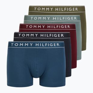 Pánské boxerky Tommy Hilfiger UM0UM03679 5 párů desrt sky/fossil blu/utility oliv/grove grn/rouge