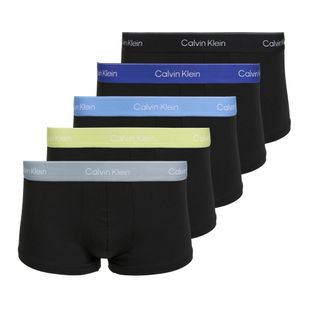 Pánské boxerky Calvin Klein LV00NB4390 Low Rise Trunk 5 pairs black wb/blue descent wb/green bi/khaki