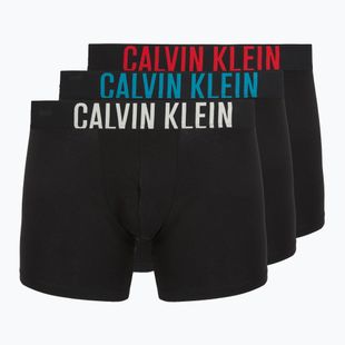 Boxerky Calvin Klein 000NB3609A Boxer Brief 3 pairs black with oatmeal logo/black with age