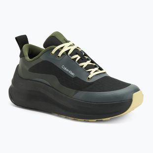 Pánské boty Calvin Klein YM0YM01456 Chunky Runner Lace Up Mix Aop black/medieval forest/coal/lime