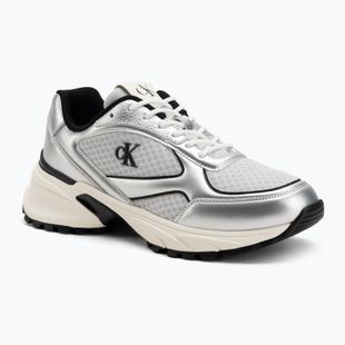 Pánské boty Calvin Klein YM0YM01402 Hike Runner Laceup Mesh Mix silver/black/marshmallow
