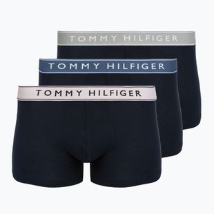 Boxerky Tommy Hilfiger Trunk WB 3 pairs purple pink/antique silverer/aegean sea