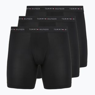 Pánské boxerky Tommy Hilfiger Micro Long 3 pack black/black/black
