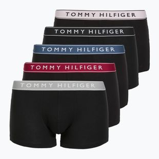 Boxerky Tommy Hilfiger Trunk WB 5 pairs pale pink/antique silver/ruby jewel/aegean sea/black