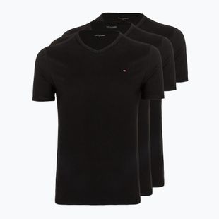 Pánské tričko Tommy Hilfiger Cotton V-Neck 3-pack černá/černá/černá