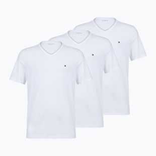 Pánské tričko na lezení Tommy Hilfiger Cotton V-Neck white/white/white