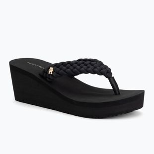 Dámské žabky Tommy Hilfiger Wedge Braided Summer Sandal black