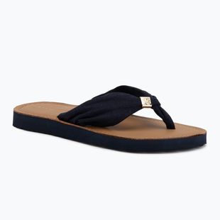 Dámské žabky Tommy Hilfiger Footbed Summer Sandal Leather space blue
