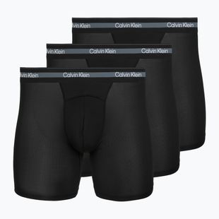 Pánské boxerky Calvin Klein LV00NB4538 Boxer Brief Long black/black/black