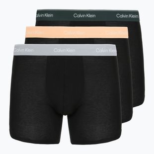 Boxerky Calvin Klein LV00NB4394 Brief 3 pairs black w/darkest spruce wb/black w