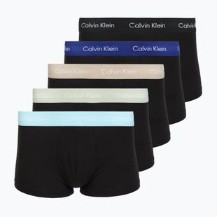Boxerky Calvin Klein LV00NB4412 Low Rise Trunk 5 pairs black w plume wb/black w misty sage wb