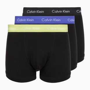 Pánské boxerky Calvin Klein 0000U2662G Trunk 3 pairs black in green bloom wb/black in da
