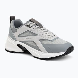 Pánské boty Calvin Klein HM0HM02220 Hike Runner Stripe Mix Nylon Suede light grey/granite grey