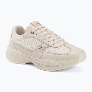 Dámské boty Tommy Hilfiger ModernRunner Shiny Leather soft cream