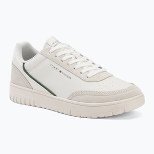 Pánské boty Tommy Hilfiger Basket Core Leather Suede Mix ecru/street green