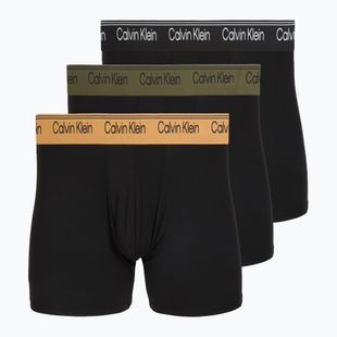 Pánské boxerky Calvin Klein LV00NB4410 Brief black w/bronze flash wb/black/oliv